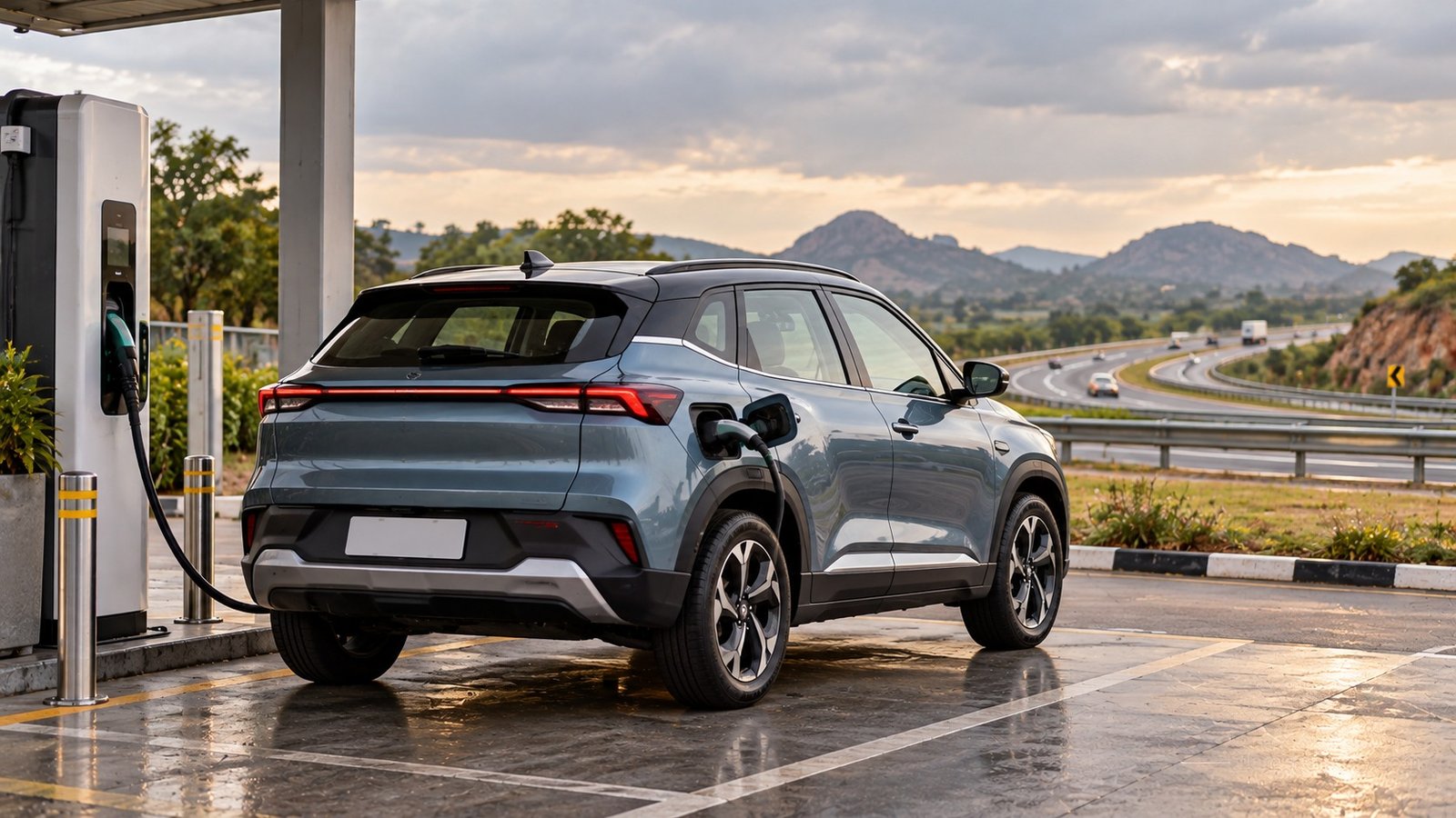 Electric vehicle charging and real-world range illustration