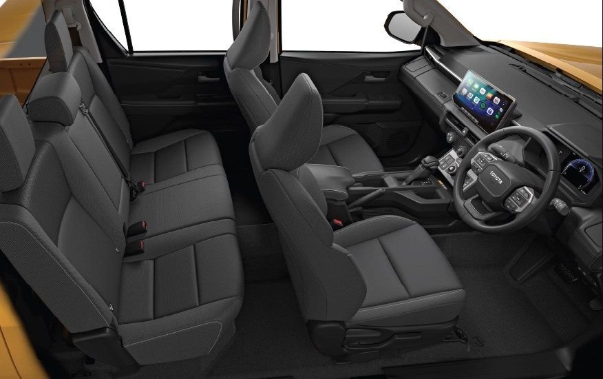 New Toyota Hilux interior cabin, seats and dashboard